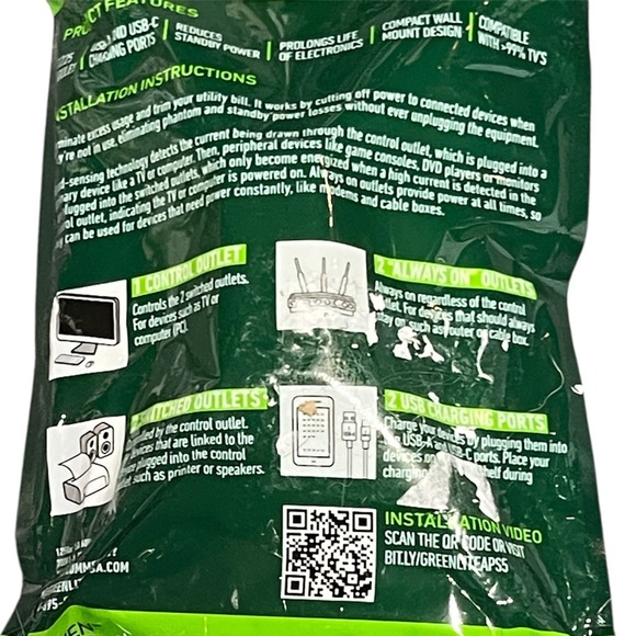 Advanced Power Strip with USB Ports - White - Picture 3 of 5